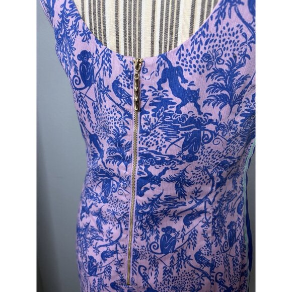 Lilly Pulitzer Mila Sleeveless Shift Dress Womens Size 6 Safari As I Can See - Picture 4 of 7